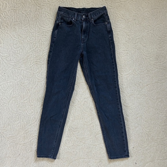Black High-waist Mom Jeans - Picture 1 of 1